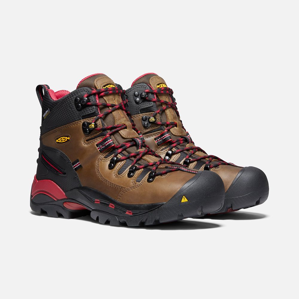 Keen Laarzen Heren Bruin/Zwart - Pittsburgh 6\" (Steel Toe) - 34809-TFWK